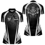 Maxcorners Personalized Black And White Darts Shirts For Men Custom Darts Team Jerseys