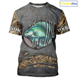 Maxcorners Crappie fishing camo metal grunge pattern Custom Crappie fishing shirts tournament fishing jerseys  LM0611
