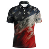 Maxcorners Personalized golf polos shirts for men American flag 4th July custom patriotic best men golf wears
