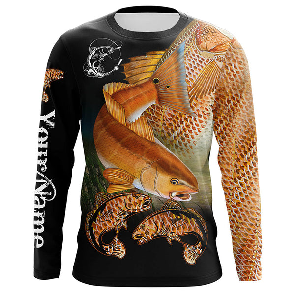 Maxcorners Redfish Halloween Fishing Customize Name 3D Shirts