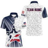 Maxcorners Personalized Red, White and Blue American Flag Star Golf Camo polo shirts for men, unique golf gifts