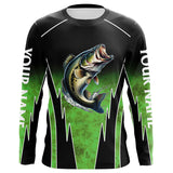 Maxcorners Largemouth Bass fishing green camo Custom performance long sleeve Bass fishing jerseys MT2108