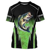 Maxcorners Largemouth Bass fishing green camo Custom performance long sleeve Bass fishing jerseys MT2108