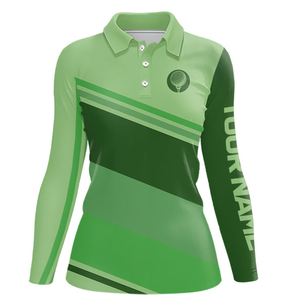 Maxcorners Green Mens golf polo shirts custom name mens golf tops, unique gift for the golfers
