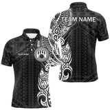 Maxcorners Black and White Tribal pattern Men Bowling Shirt Custom Bowling outfit men Team bowling league jersey LM1109