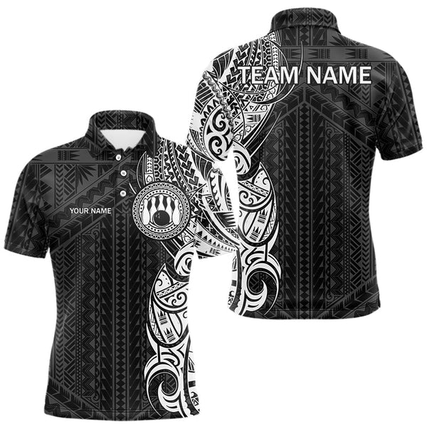 Maxcorners Black and White Tribal pattern Men Bowling Shirt Custom Bowling outfit men Team bowling league jersey LM1109