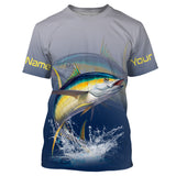 Maxcorners Tuna saltwater fishing personalized custom name performance long sleeve fishing shirts uv protection LM2408