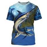 Maxcorners Customized Name Marlin Fishing 3D Shirts