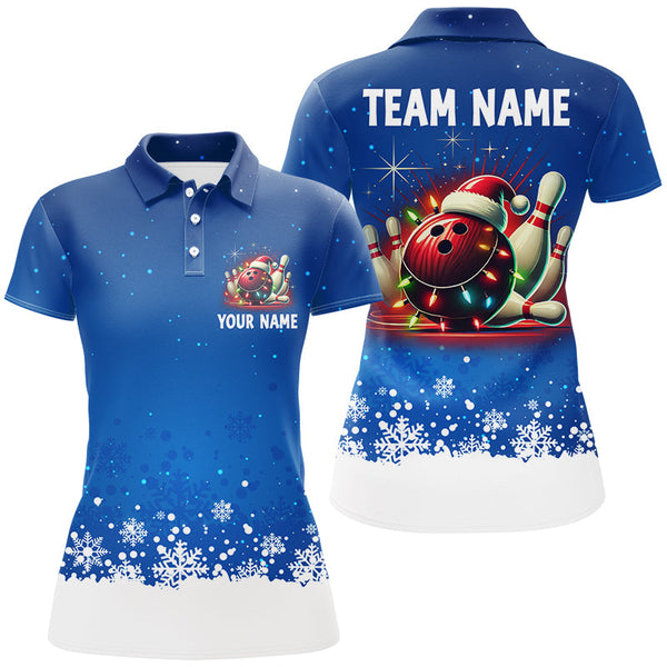 Maxcorners Christmas Bowling Jersey Customized Name, Team Name 3D Shirt Unisex