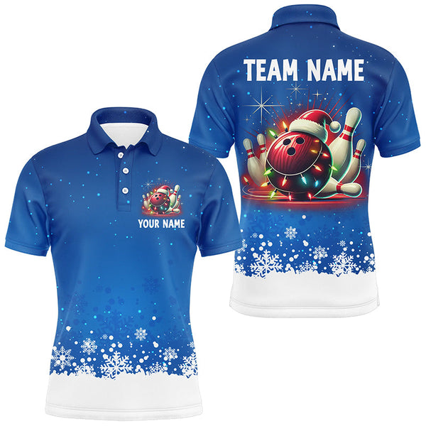 Maxcorners Christmas Bowling Jersey Customized Name, Team Name 3D Shirt Unisex