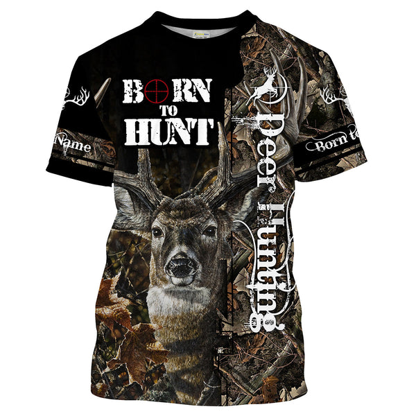 Maxcorners Custom Name Born to Hunt Deer 3D All Over Printed Clothes