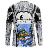 Maxcorners Perch ice fishing Winter camo custom fishing shirts for men Performance UV protection