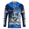 Maxcorners Great barracuda fishing saltwater fish Custom name barracuda Long sleeve fishing shirts, Long Sleeve Hooded LM0201