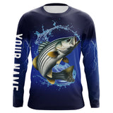 Maxcorners Striped Bass Fishing blue lightning fishing shirts Customized striper fishing jerseys MT2108