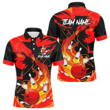 Max Corner Eagle flame bowling ball and pins Strike Bowling Jerseys Custom Name And Team Shirt