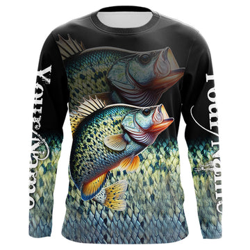 Maxcorners Crappie fishing scales Custom name sun protection personalized fishing gifts, Crappie fishing jerseys LM1812