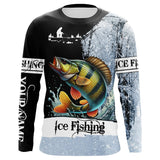 Maxcorners Yellow Perch Ice Fishing custom name 3D All Over Printed Shirts For Fisherman