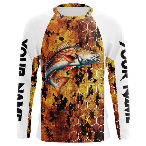 Maxcorners Redfish Fishing Scales Camo custom performance long sleeve Redfish fishing shirts LM0607