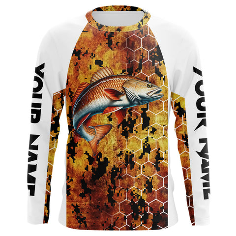 Maxcorners Redfish Fishing Scales Camo custom performance long sleeve Redfish fishing shirts LM0607