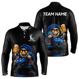 Maxcorners Funny American Flag Golf ball Mens golf polo shirts custom golf and beer golf apparel for mensMT0306