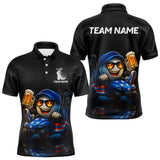 Maxcorners Funny American Flag Golf ball Mens golf polo shirts custom golf and beer golf apparel for mensMT0306