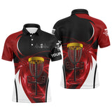 Maxcorners Mens disc golf polo shirt custom name disc golf basket, personalized disc golf gifts MT0510