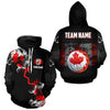 Maxcorners Smoke Canadian Flag Black Grunge Golf Custom Patriotic Golf