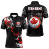 Maxcorners Smoke Canadian Flag Black Grunge Golf Custom Patriotic Golf