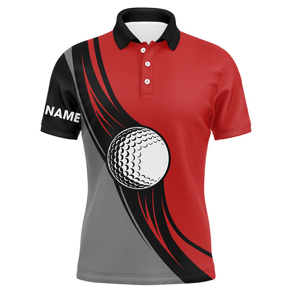 Maxcorner Customized Name Golf Ball 3D Polo Shirt