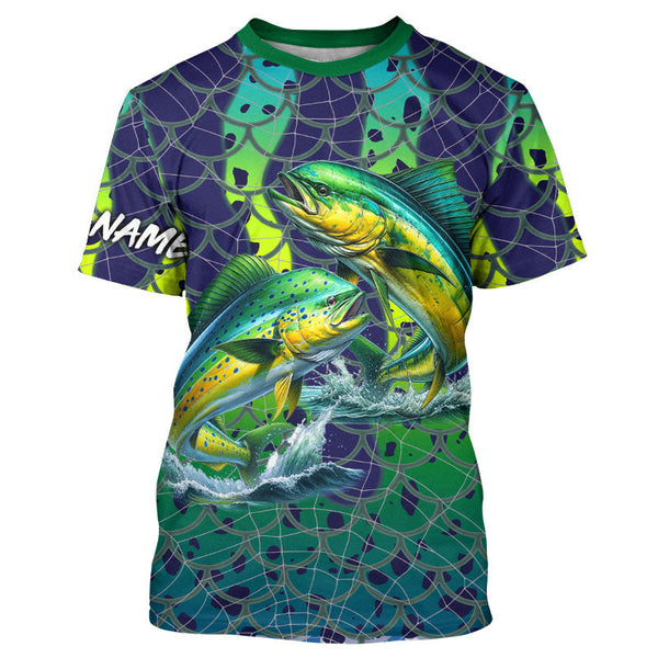 Maxcorners Mahi Mahi Dorado Fishing Performance Fishing Shirt Uv Protection Customize Long Sleeves