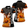 Maxcorners Orange Flame Lightning thunder Bowling shirts For Men custom bowling team jerseys Mens Bowler Outfits LM2707
