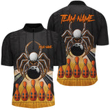 Maxcorners Funny Spider Halloween Bowling Shirts Custom Bowling Team Jerseys, Halloween Bowling Outfits