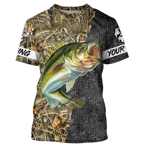 Maxcorners Largemouth Bass Fishing 3D Shirts Customize Name