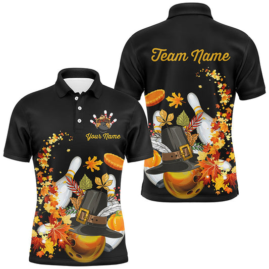 Maxcorners Thanksgiving  Bowling Jersey Multicolor Option Customized Name, Team Name 3D Shirt