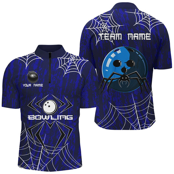 Maxcorners Bowling Ball And Pins Blue CamoCustomized Name, Team Name 3D Shirt