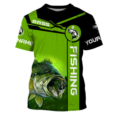 Maxcorners Largemouth Bass Fishing 3D Shirts Customize Name