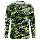 Maxcorners Bass fishing green camouflage Custom bass fishing Shirts jerseys - personalized camo fishing apparel  LM2408