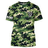 Maxcorners Bass fishing green camouflage Custom bass fishing Shirts jerseys - personalized camo fishing apparel MT2108