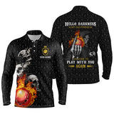 Maxcorners Black Bowling Skull Darkness Old Friend Come To Play With You Again Customized Name 3D Shirt