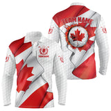 Maxcorners Canadian Flag Golf Polo Shirts For Men Custom team golf jerseys, patriotic golf shirts