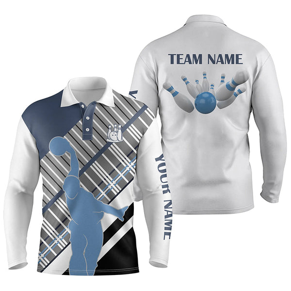 Maxcorners Blue Bowling Player Customized Name And Team Name 3D Shirt