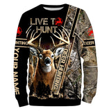 Maxcorners Custom Name Deer Hunting camo "Live to hunt" 3D All Over Printed Clothes