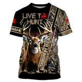 Maxcorners Custom Name Deer Hunting camo "Live to hunt" 3D All Over Printed Clothes