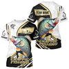 Maxcorners Personalized Crappie fishing shirts Custom sun protection Crappie fishing team jerseys | Gold LM0201