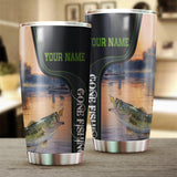 Maxcorners Bass Fishing Tumbler Gone Fishing Customize Name