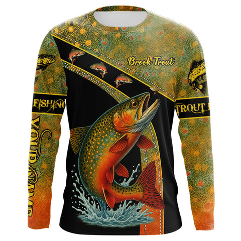 Maxcorners Brook Trout fishing scales UV protection Custom long sleeve fishing shirts, Trout fishing jerseys LM0607