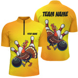 Maxcorners Personalized Funny Turkey Bowling Shirts, Thanksgiving Bowling Shirts Team Uniform