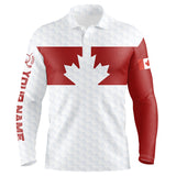 Maxcorners Golf Canada Flag  Customized Name 3D Polo Shirt