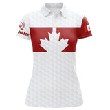 Maxcorners Golf Canada Flag  Customized Name 3D Polo Shirt