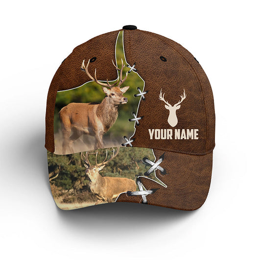 Maxcorners 3D All Over Print Baseball Cap Deer Hunting Camouflage Custom Name Cap LM0402